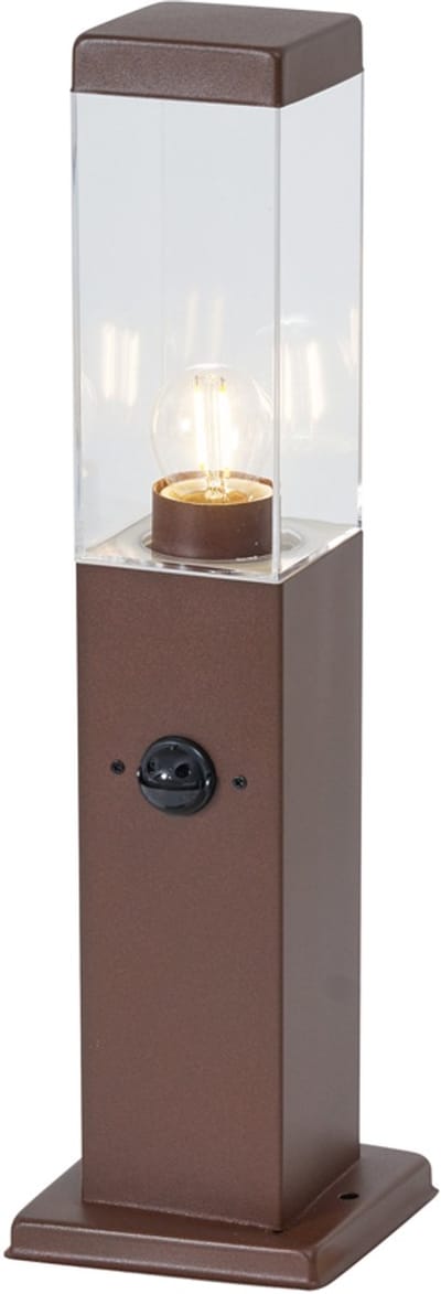 QAZQA malios - Moderne Staande Buitenlamp | Staande Lamp voor buiten - 1 lichts - H 45 cm - Roestbruin - Buitenverlichting