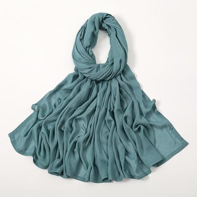 Coton Modal Voile Musulman Jersey Hijab Écharpe Long Châle Musulman Uni Doux Turban à Nouer Bandeaux pour Femmes Afrique gray