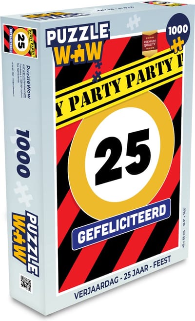 Puzzel Verjaardag - 25 Jaar - Feest - Legpuzzel - Puzzel 1000 stukjes volwassenen