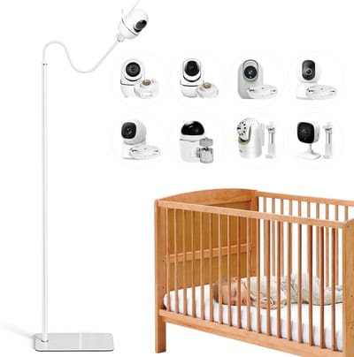 Babyfoonhouder Vloer - Camera Statief - Babykamer Bewaken - Hoogte Verstelbaar - 40-170 cm - Zwart