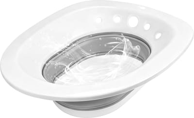 Opvouwbaar Bidet - Zitbad Toilet - Hygiënisch Reinigen - Inklapbaar Ontwerp - 39x36 cm - Wit