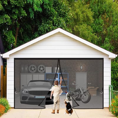 Magnetisch Horgaas voor Deur 255 x 215 cm - Zwarte Insectenhor met Automatische Sluiting