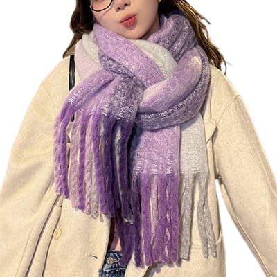 Winter Sjaal Dames - Lila Paars - Dames - Dagelijks, Werk & Buiten - Cadeau