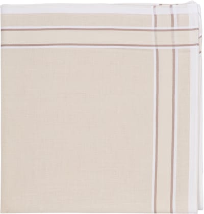 Elegant Stijlvolle Tiseco Herenzakdoeken - Set van 6 - 40x40cm - 100% Premium Katoen - Taupe Elegantie
