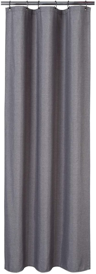 Allecto - Douchegordijn voor Badkamer - Luxe Hotelstijl - Grijs - Vlaslinnen 240 g/m² - Wasbaar - Veiligheid bij Douchen
