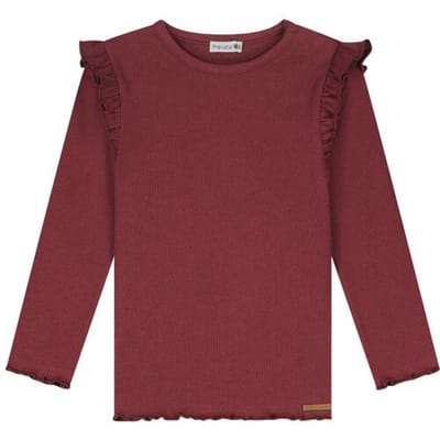 Prénatal baby shirt ruffle Dark Wine Red 56 dames