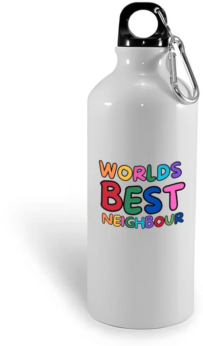 Hacebo® - world's best neighbour waterfles - Buurman - beste buurman - verjaardagscadeau - kado - gift - water fles - 400ML