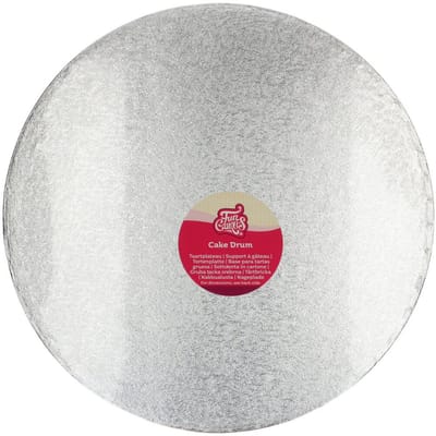 FunCakes Cake Drum Rond - Zilver - Ø40,5 cm / 12 mm - Taartonderlegger - Taartkarton