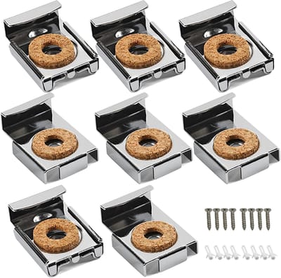 8 stuks veerbelaste spiegel hanger clips spiegel muur montagebeugels niet ingelijst spiegel mount clips met muurpluggen en schroeven