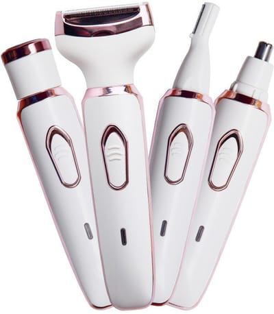 Gezichtsepilator voor vrouwen, gezichtsontharing, 4-in-1 pijnloos lichaamsscheerapparaat, gezichtsontharingsset voor gezicht, benen, bikinilijn, oksels (gezichtsepilator voor vrouwen)