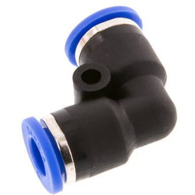 6mm 90 graden L-verbinding PA 66 Insteekfitting NBR [2 Stuks]