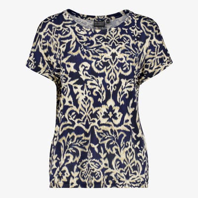 TwoDay dames top met print blauw beige - Maat S
