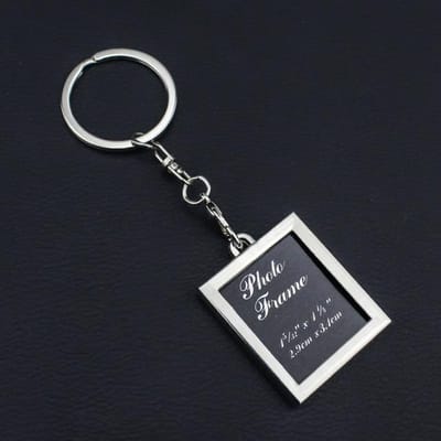Porte-clés en forme de cœur, cadre photo de famille, cadeau de Saint-Valentin pour fille ou petit ami, cadeau souvenir, porte-clés, bijoux, cadeaux de mariage D gray