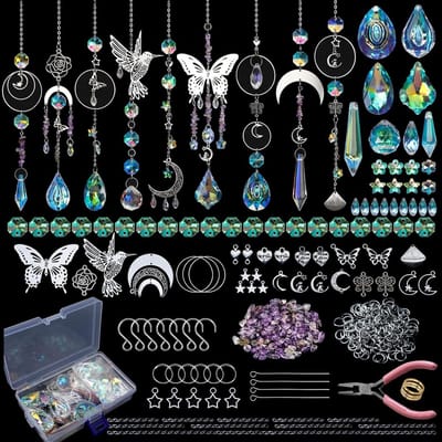 DIY Suncatchers Kit met 400 Stuks - Creatieve Crystal Crafts voor Raamdecoratie en Feestelijke Versieringen binnenshuis en buitenshuis