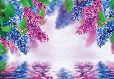 Fotobehang Flowers Floral Scene | XL - 208cm x 146cm | 130g/m2 Vlies