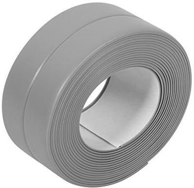 Afdichtingstape voor badkamer, keuken en toilet 2 stuks, zelfklevend (38mm x 3.2m, grijs)