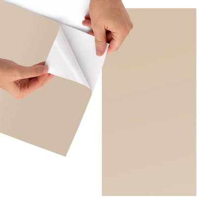 Tulup Meubelfolie - Beige-oranje Meubel Wrap Folie - 65x130 cm - Beige Meubelfolie - Decoratiefolie Zelfklevend - Minimalist Meubelfolie - Meubelfolie Zelfklevend - Badkamer decoratie - Achtergronden en patronen
