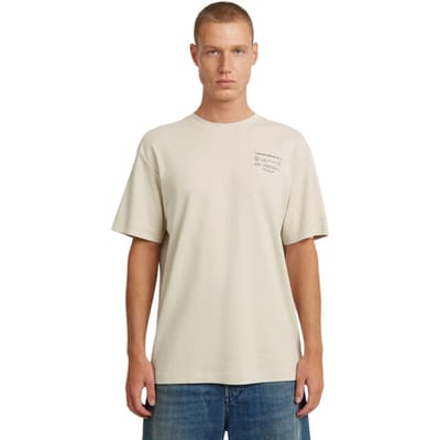 G-Star Raw Script Gr R T Polo's & T-shirts Heren - Polo shirt - Zand - Maat XXL