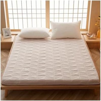 Futon Matras - Opvouwbaar Matras - Comfortabel Slapen - Zeven Zone Ondersteuning - Twin Size - Kaki