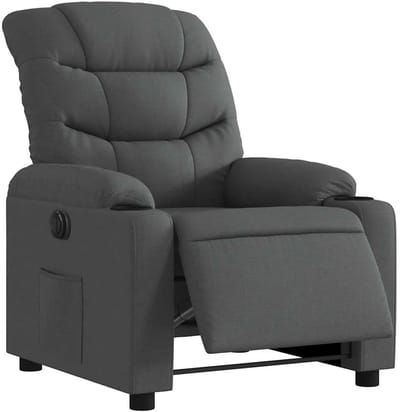 Elektrische Fauteuil - Relaxstoel Leunstoel - Ontspannen Zitten - Elektrisch Verstelbaar - 110kg Gewicht - Donkergrijs