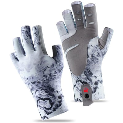 Automne et hiver pêche en plein air homme D309 pêche au leurre écran tactile à doigts nus antidérapant et anti-éclaboussures gants de pêche sportive pour le cyclisme XL