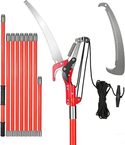 Takkenschaar Telescoop - Hoge Snoeischaar - Takken Snoeien - 2-in-1 functie - 9 meter bereik - Oranje