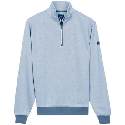 Baileys Trui Yarn Dyed Jacquard Interlock Sweat Riviera Blue / male