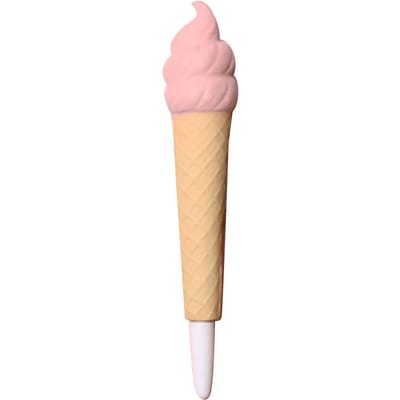 Squishy Pennen Schattig Zacht Verlicht Stress Soepeler Schrijven Kawaii Gelinkt Pen voor Vakantiecadeaus Schoolbenodigdheden Ice Cream beige