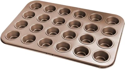 Bakvorm Set - Muffin Donut Vorm - Zelf Bakken - Anti-aanbaklaag Losse Bodem - 38 x 26 cm - Goud