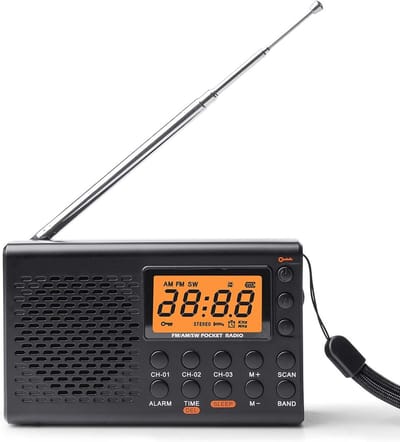 Dailygoods- Draagbare Radio met LCD-display - AM/FM/SW - 35 Voorinstellingen - Hoofdtelefoonaansluiting - Alarmfunctie - Snooze-timer