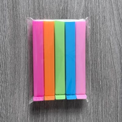 Chaud! Rangement de cuisine portable Sacs de scellage pour aliments et snacks Pinces de scellage Outil pinceur Accessoires de cuisine 5pcs pink