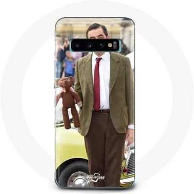 Coque - Maniacase - Samsung Galaxy S10 Plus - Noir - Souple - Mr Bean noir