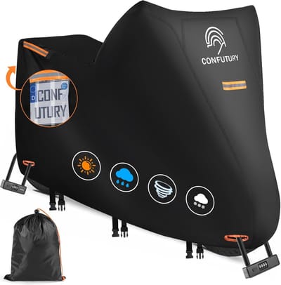 Afdekzeil voor Motorfiets - Waterdicht, Winterbestendig, Met Reflecterende Strepen en Slotgaten - 4XL