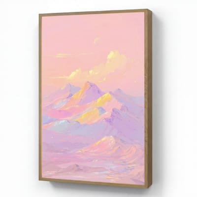 Wandlamp 70x100 cm - Oplaadbaar - Bergtoppen - Wolken - Dromerig - Wandlampen binnen woonkamer - Slaapkamer lamp - Decoratieve nachtlamp - Vloerlamp draadloos
