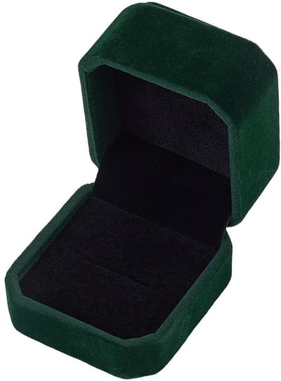 Dailygoods - Donkergroene Mini Ringdoos voor Sieraden met Vintage Look