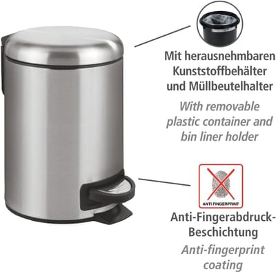 Cosmetica Pedaalemmer met Soft-Close Mechanisme - Elegante Afvalbak voor Badkamer en Keuken