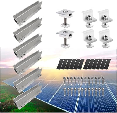 Montageset voor zonnepanelen - Universele houder voor fotovoltaïsche modules - Bevestigingsprofielen voor balkonkrachtcentrales