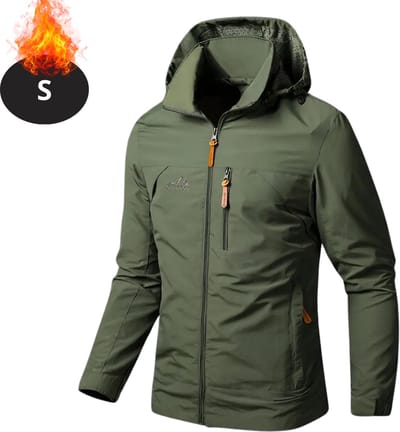 Nivard Windjas Voor Heren - Parka - Lente & Herfst - Jas - Volwassen - Windjack - Windbreaker - Outdoor - Buiten - Legergroen - Maat S