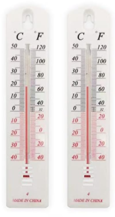 Nauwkeurige Kamertemperatuurmeter 2 Stuks - Wandthermometer voor Binnen en Buiten
