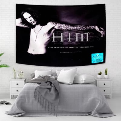 Hims Band Vv Valo Rasoir Décor Tapisserie Murale Maison Décoration Chambre Art Mural Impression Image Moderne Esthétique Vintage Drapeaux Fête 40x60 cm