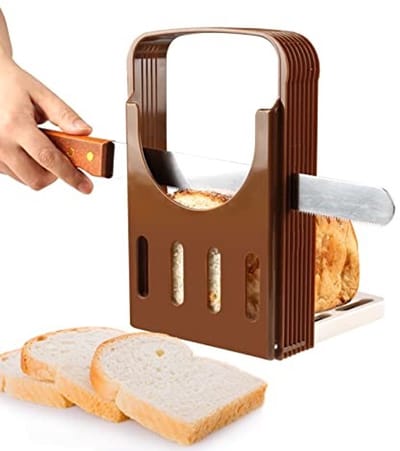 Dailygoods- Broodsnijder Verstelbaar - Broodsnijder Hulpmiddel - Snijmachine - Multifunctioneel Gereedschap - ABS Hars - 4 Dikte Instellingen - Broodsnijmachine