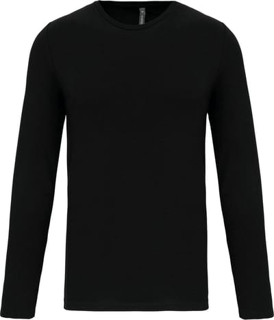 Kariban T-shirt ronde hals lange mouwen K3016 - Black - 3XL