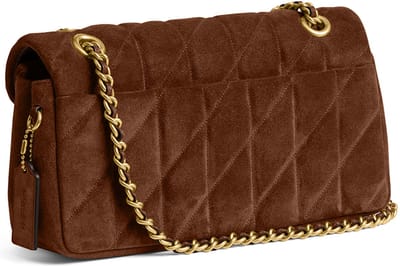 Coach Medium Crossbodytas / Schoudertas Dames - Suede - Quilted Tabby 26 - Bruin