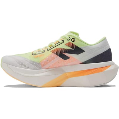 New Balance FuelCell SuperComp Elite v4 White Lime Mango Dames Sneakers Bleached-Lime-Glow Hot-Mango WRCELLA4 35 beige
