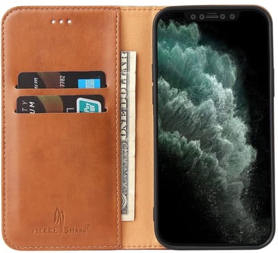 geschikt voor iPhone 14 Pro Max Wallet Hoesje met Magneetsluiting - Telefoonhoesje met vakjes voor pasjes en ingebouwde standaard - Premium Business Wallet geschikt voor iPhone 14 Pro Max Beschermhoes bruin