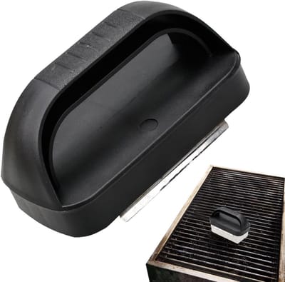 Grillsteen Reiniger - Puimsteen Schraper - Grill Onderhoud - Hittebestendige Handgreep - 16.89 x 15.01 x 4.7 cm - Grijs