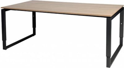 Vergadertafel - Verstelbaar - 180x100 Havana Kersen - zw frame