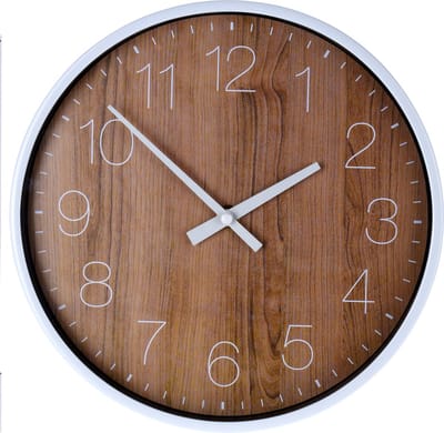 Wandklok bamboe - 25 cm - klok wand - kamer