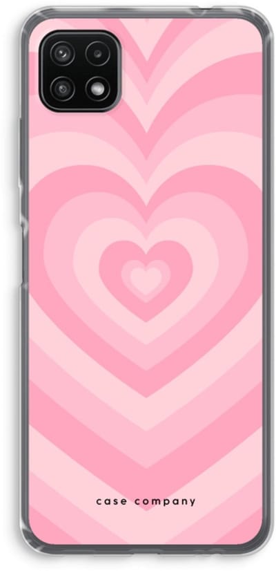 Case Company® - Hoesje geschikt voor Samsung Galaxy A22 5G hoesje - Hart Roos - Soft Cover Telefoonhoesje - Bescherming aan alle Kanten en Schermrand