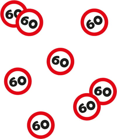 verkeersborden versiering | Traffic sign | Confetti | 60 jaar